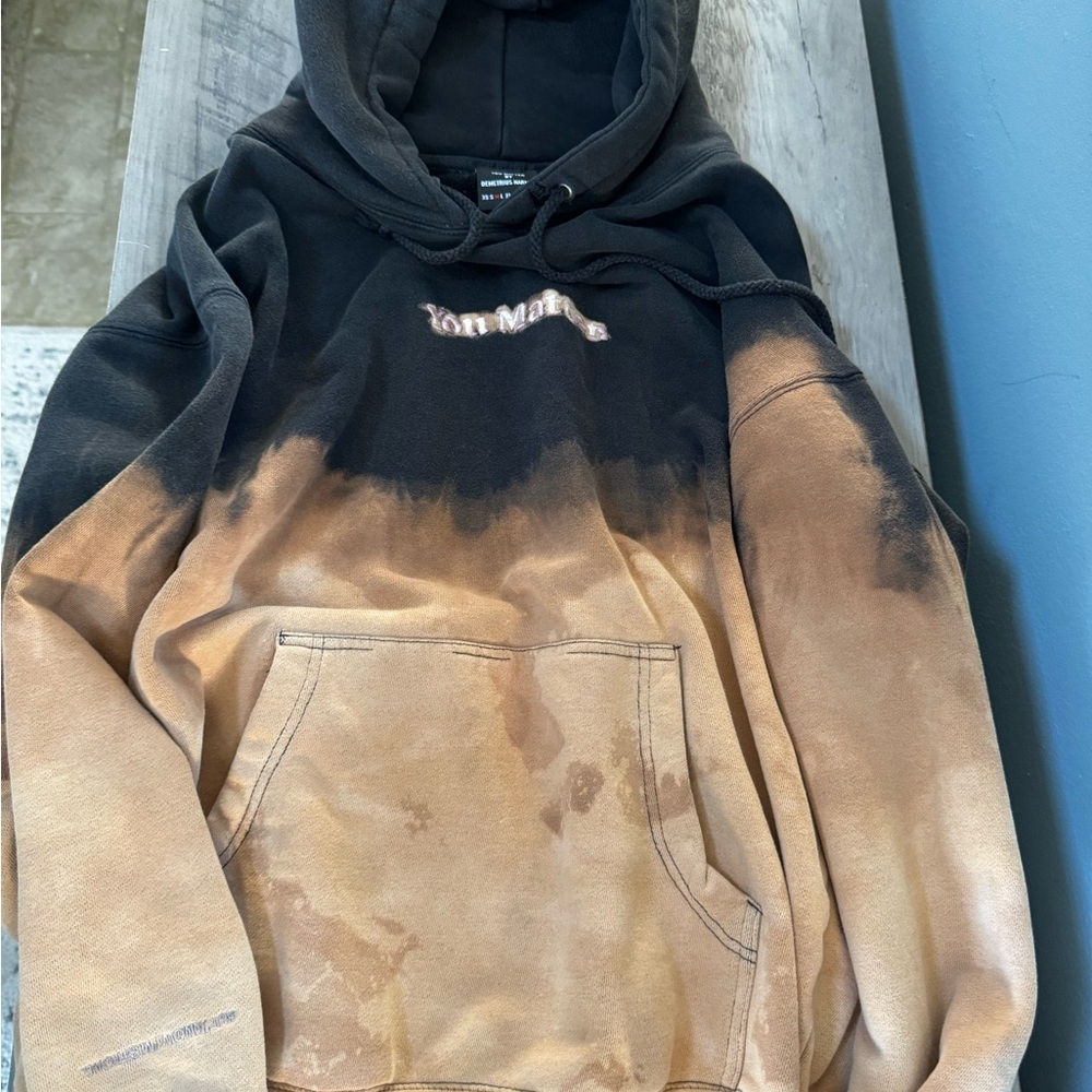 Sandro Black and Tan Ombre Crewneck Sweater - Picture 2 of 10